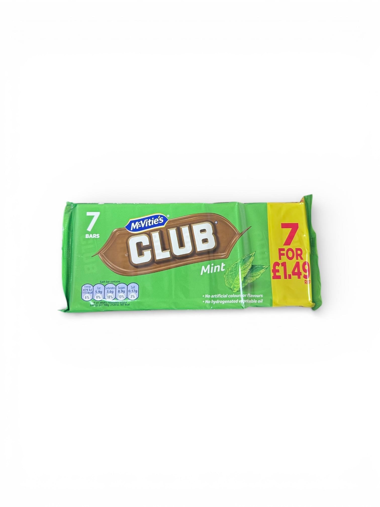 McVities Mint Club Biscuits 6 Pack 154g ** dated 4/4/26*